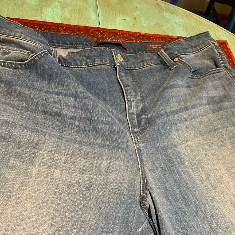 Gloria Vanderbilt Wide Leg Jeans size 18W - Picture 3 of 8
